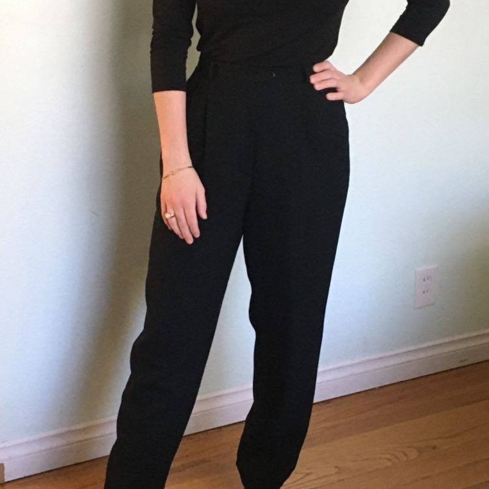 High Waisted Wool Trousers, 90's Vintage
